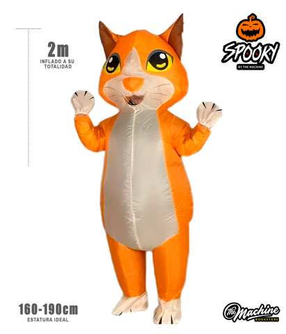 Disfraz inflable Michi naranja