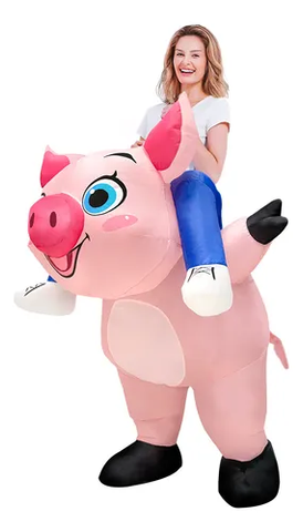 Disfraz inflable Cerdito Montable